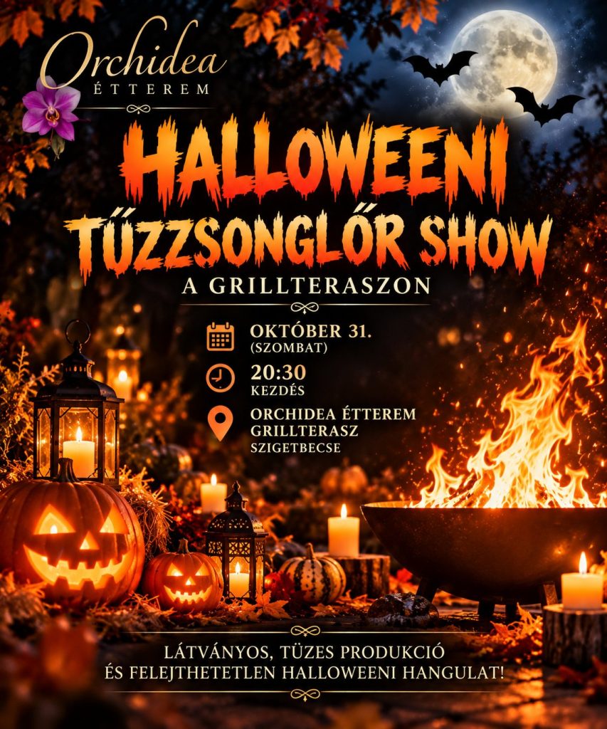 🔥🎃 HALLOWEENI TŰZZSONGLŐR SHOW AZ ORCHIDEA ÉTTEREMBEN! 🎃🔥